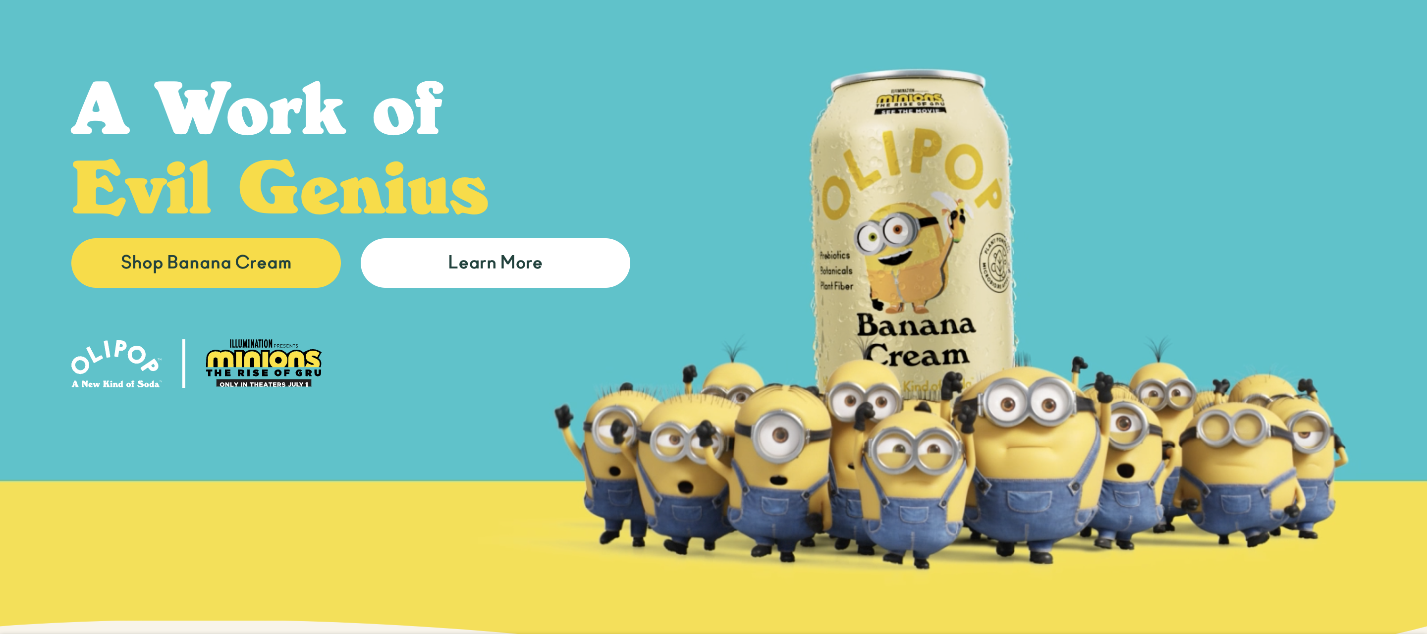 Minions and Olipop brand collaboration